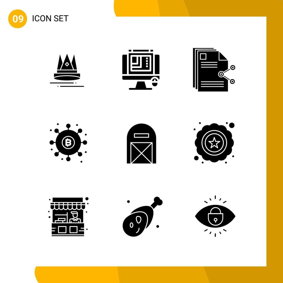 9 icoon reeks solide stijl icoon pak glyph symbolen geïsoleerd Aan wit achtergrondkleur voor snel reagerend website ontwerpen creatief zwart icoon vector achtergrond