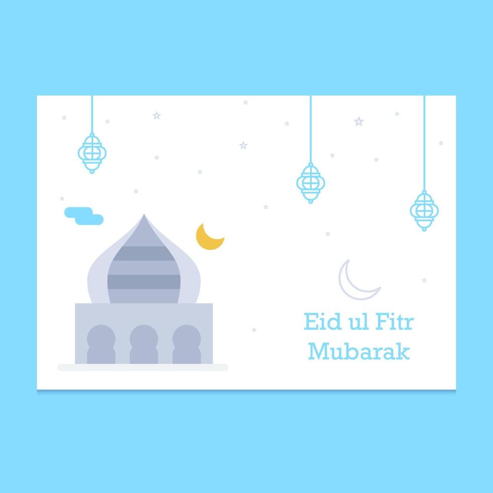 eid mubarak wenskaart illustratie vector