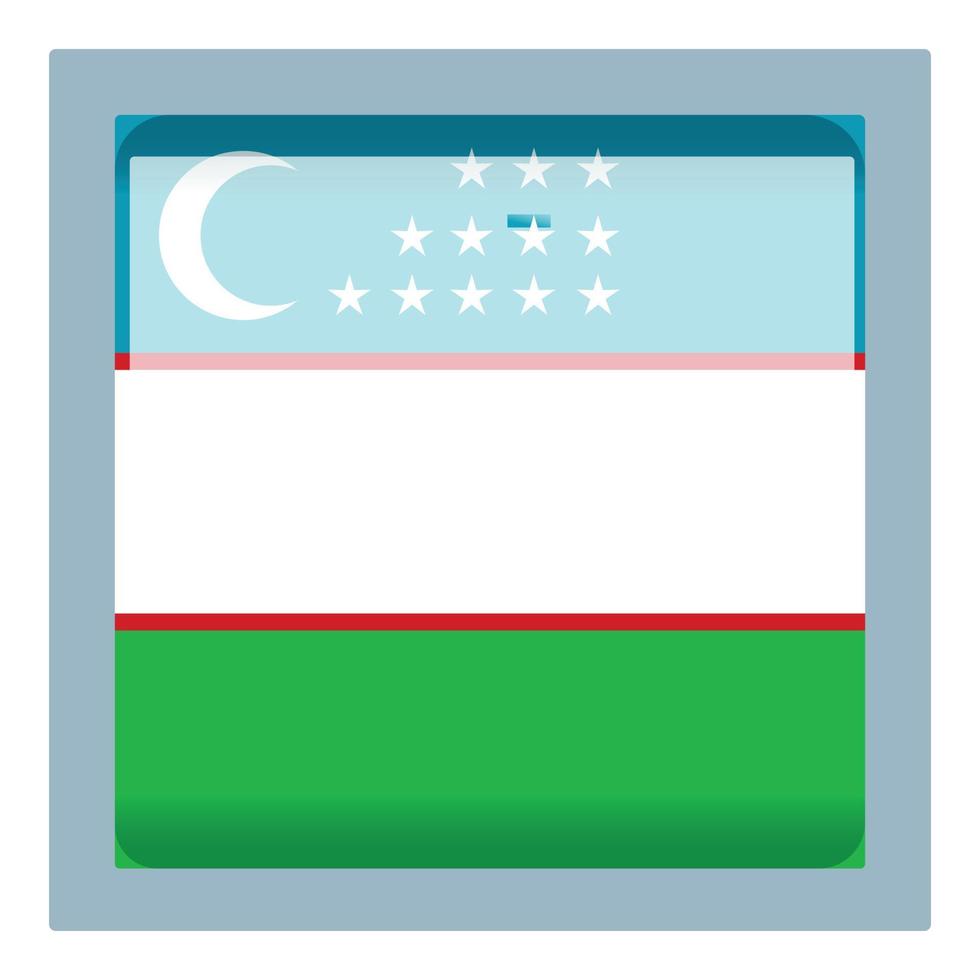 Oezbekistan embleem icoon tekenfilm vector. vlag kaart vector