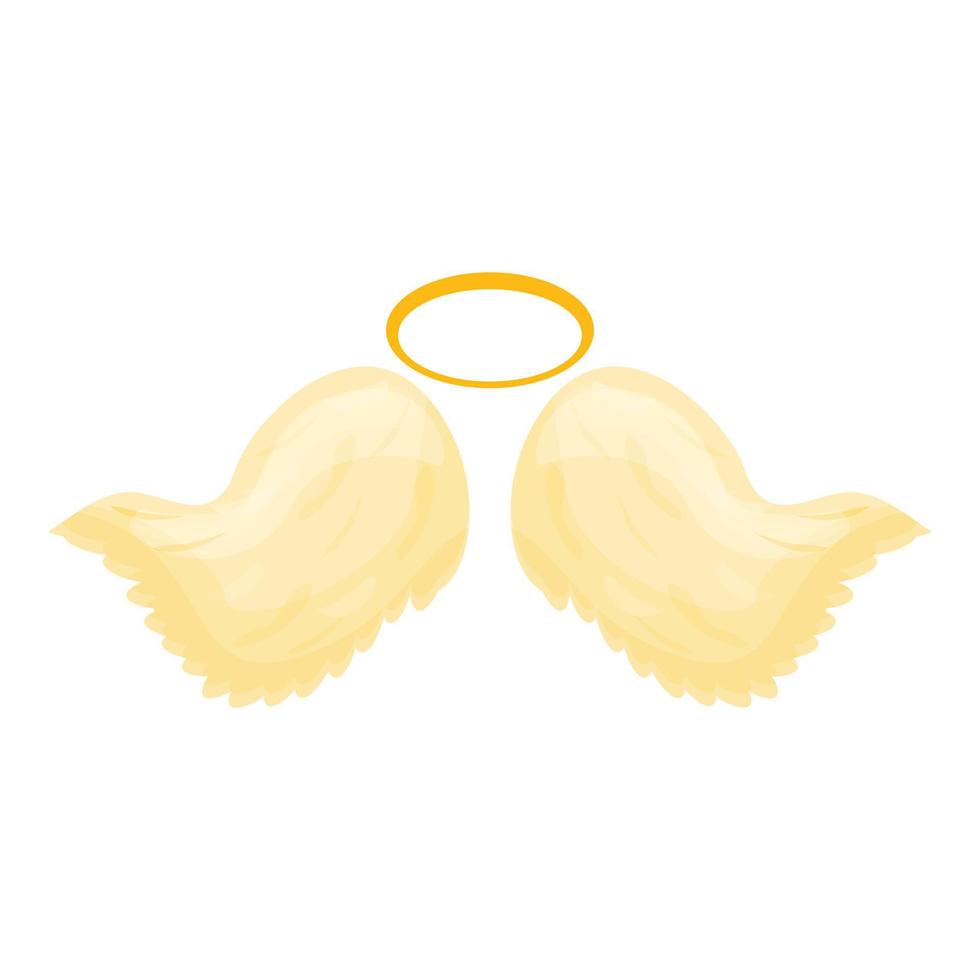 engel Vleugels icoon, tekenfilm stijl vector