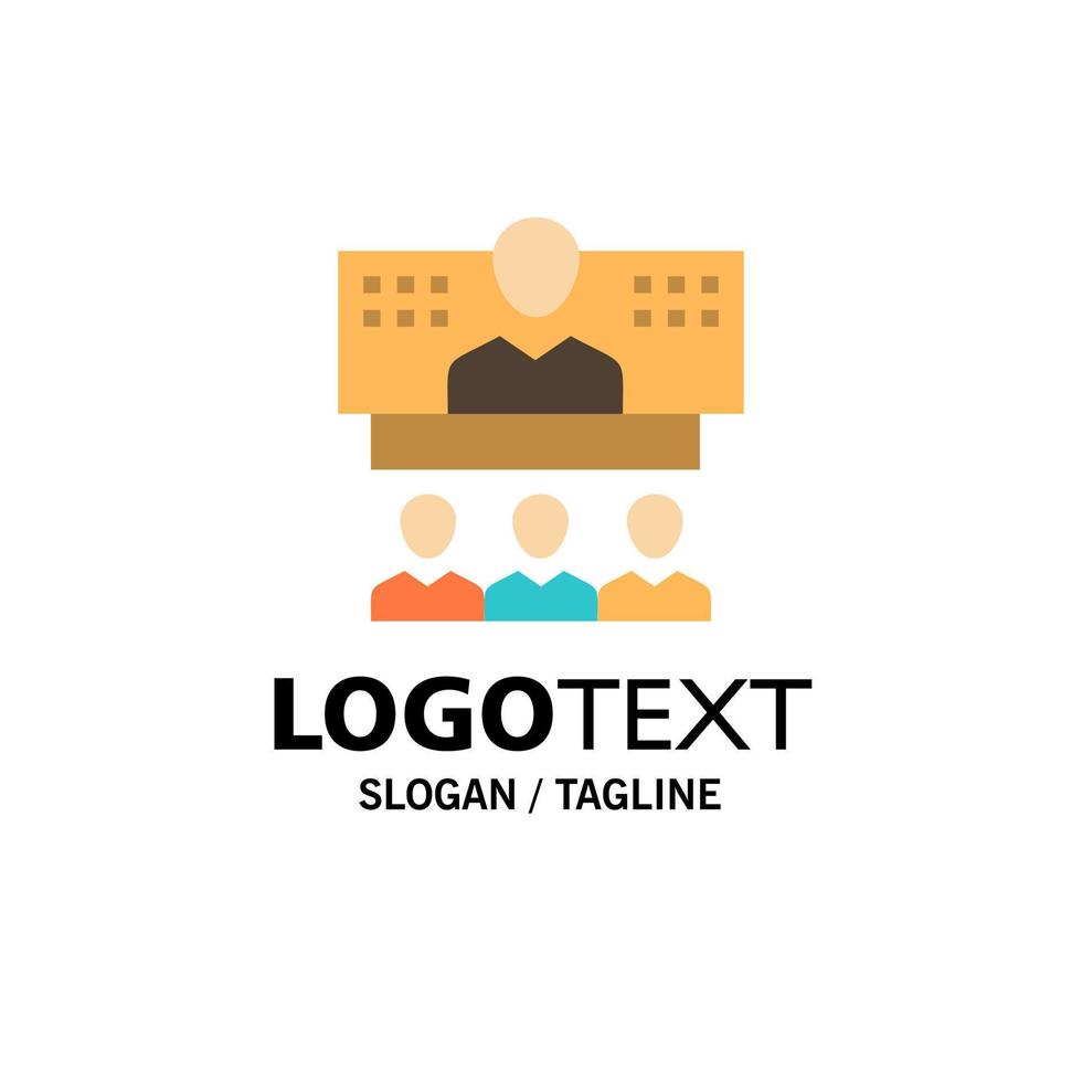 conferentie bedrijf telefoontje verbinding internet online bedrijf logo sjabloon vlak kleur vector