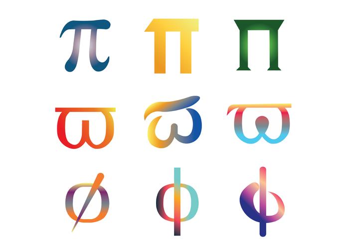 Pi symbool vector pakket