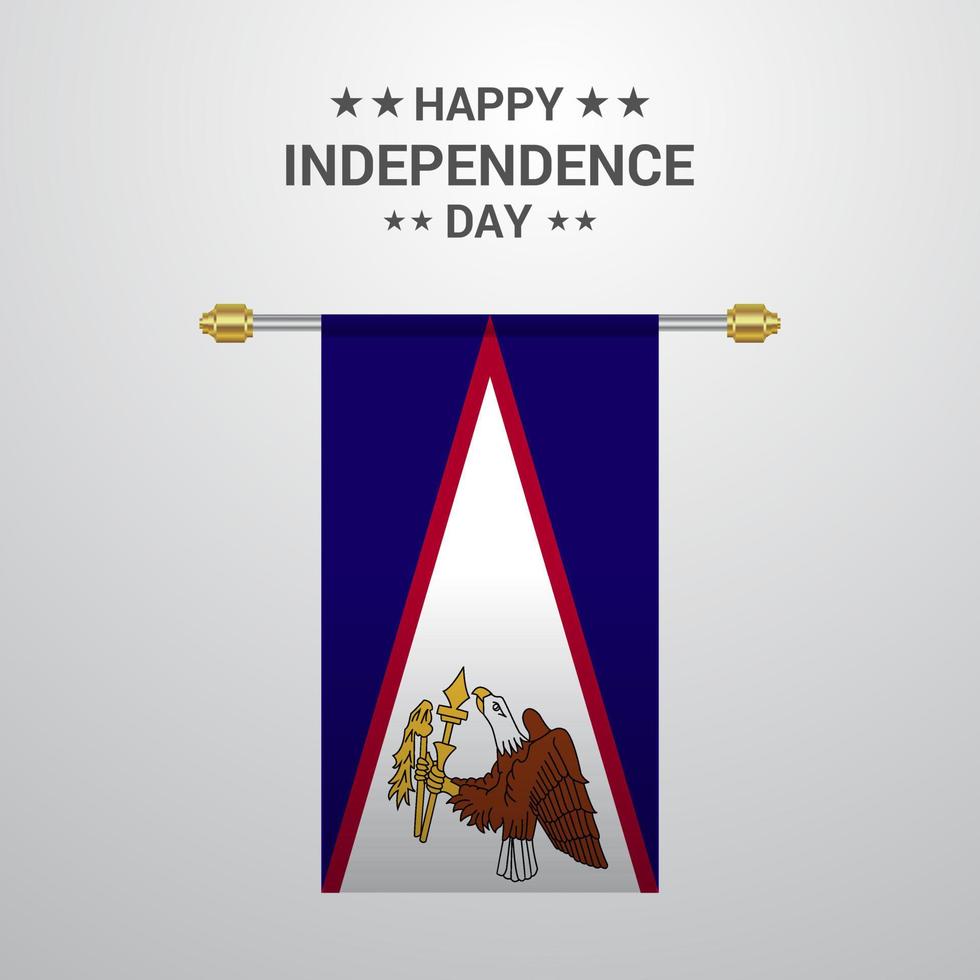Amerikaans Samoa onafhankelijkheid dag hangende vlag achtergrond vector