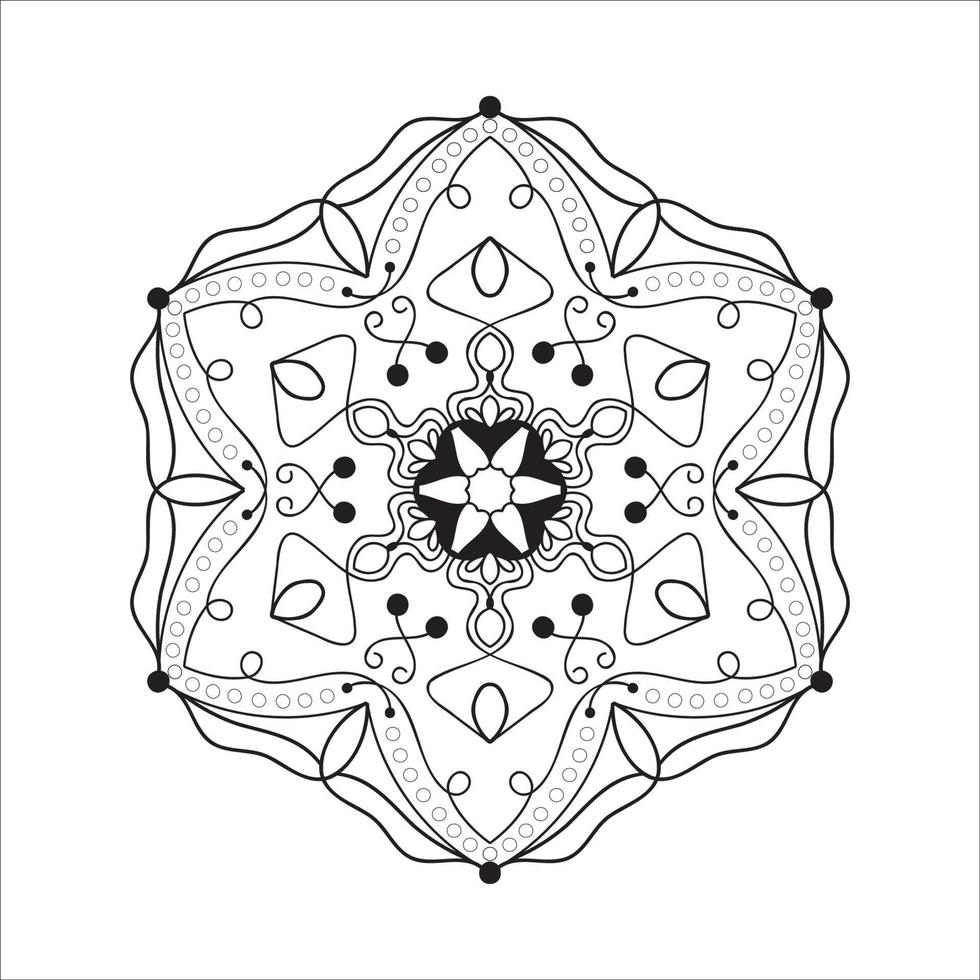 mandala bundel achtergrond zwart en wit ontwerp concept vector