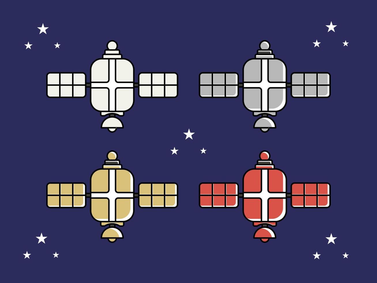 ruimte satelliet grafisch ontwerp is geschikt voor complementair ontwerpen in de velden van technologie en onderwijs vector