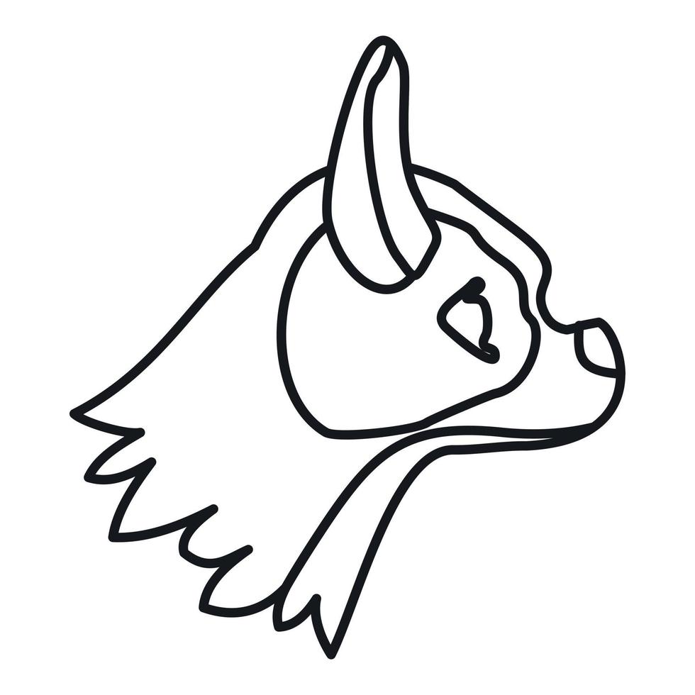 mopshond hond icoon, schets stijl vector