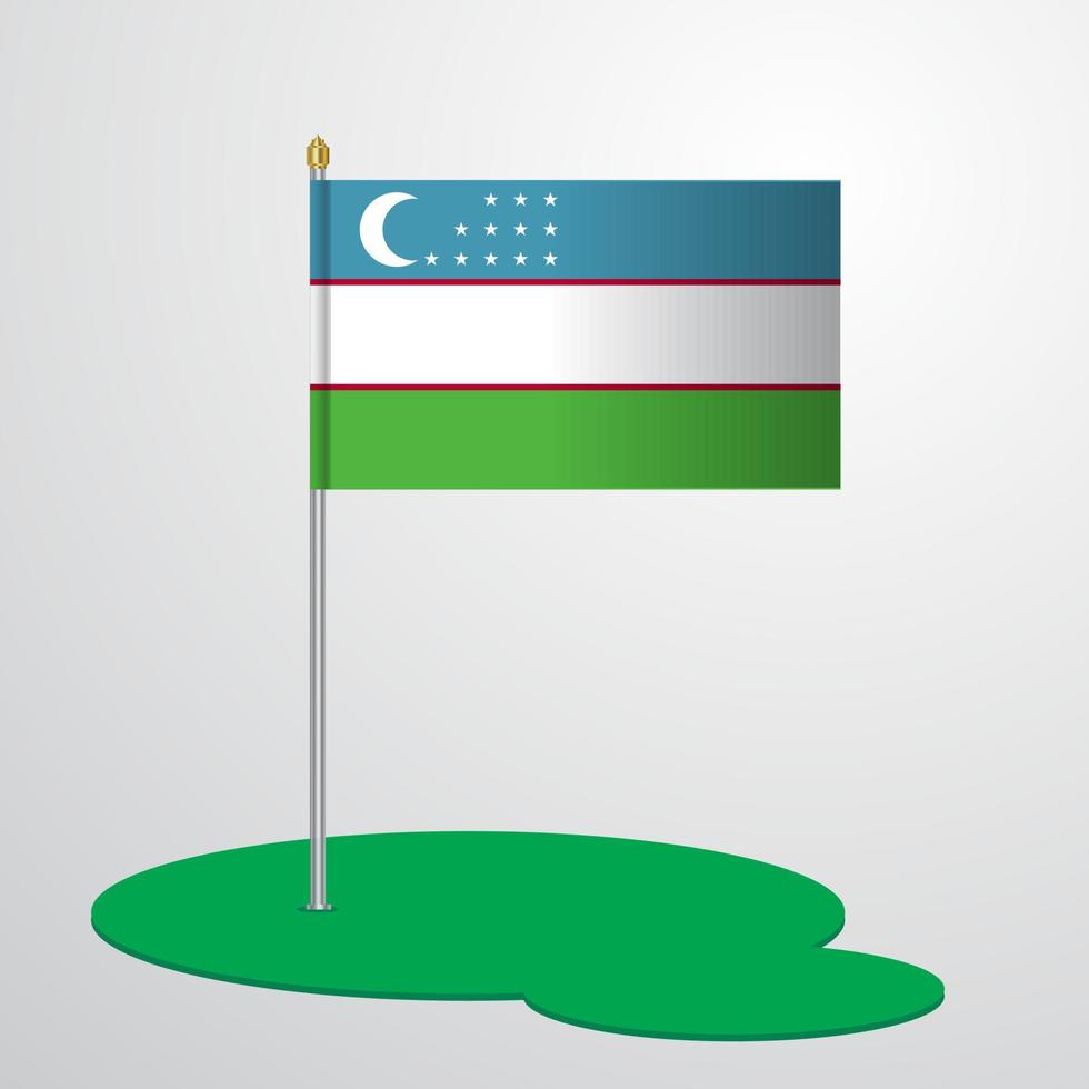 Oezbekistan vlag pool vector