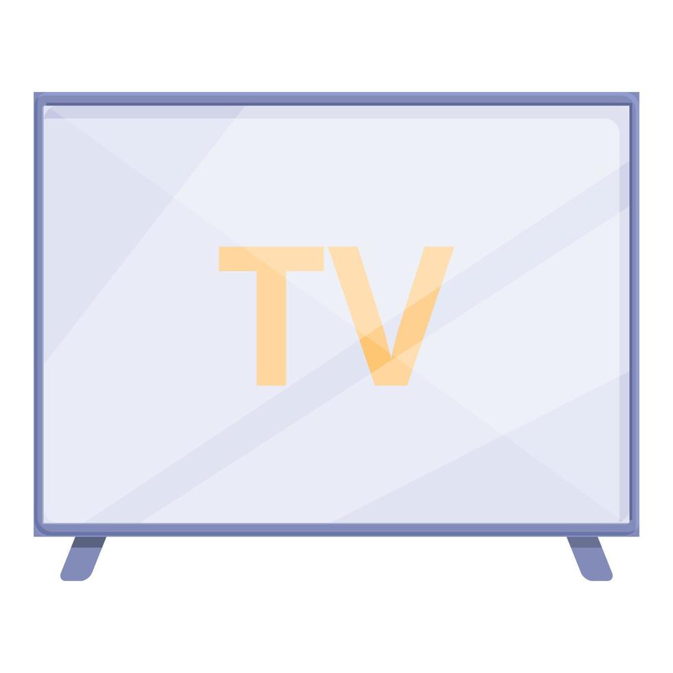 slim TV icoon tekenfilm vector. scherm televisie vector