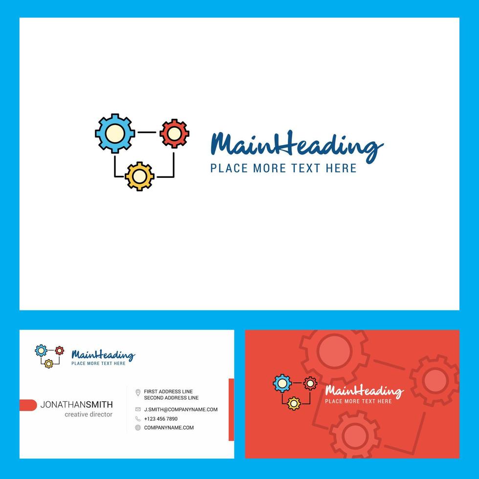 instelling logo ontwerp met slogan voorkant en terug busienss kaart sjabloon vector creatief ontwerp