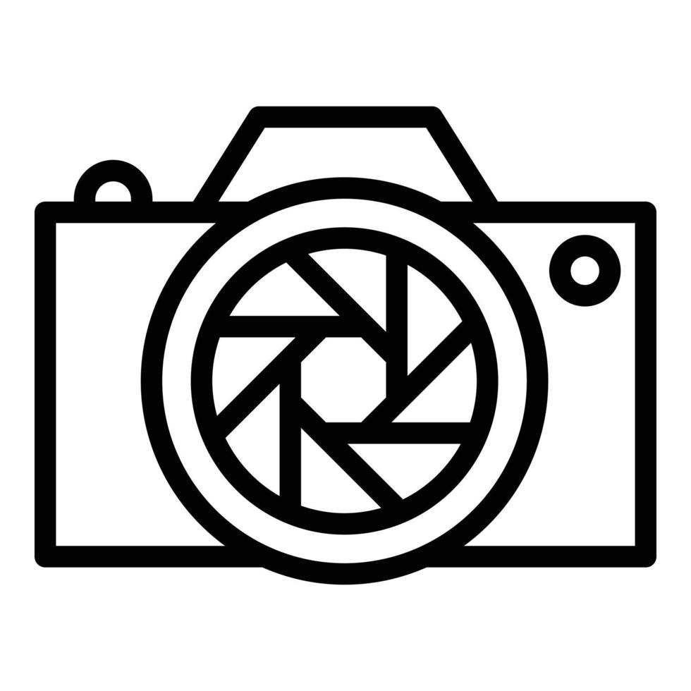 professioneel camera icoon, schets stijl vector