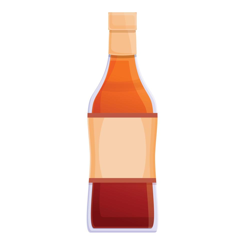 bourbon fles icoon, tekenfilm stijl vector