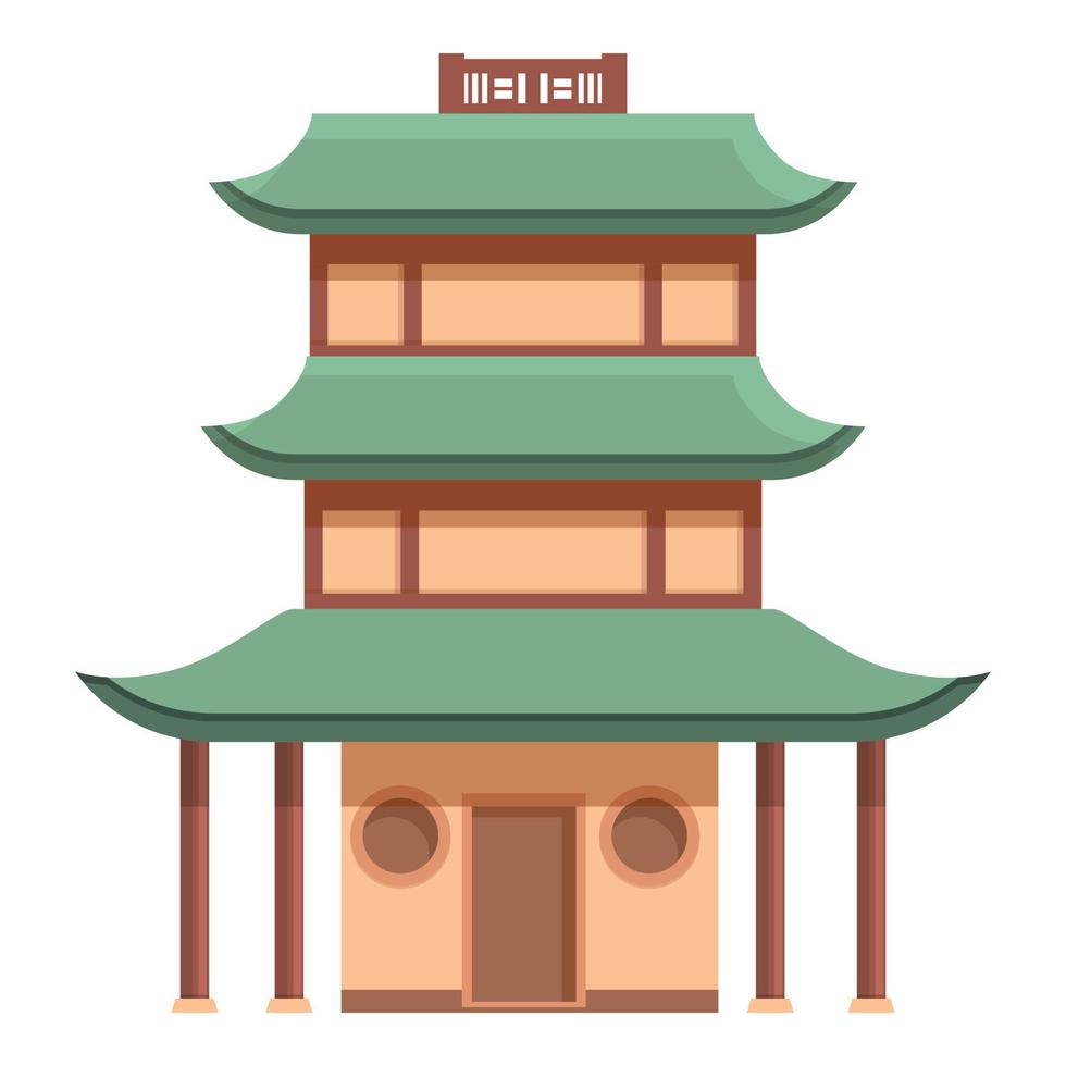 nieuw pagode icoon tekenfilm vector. China gebouw vector