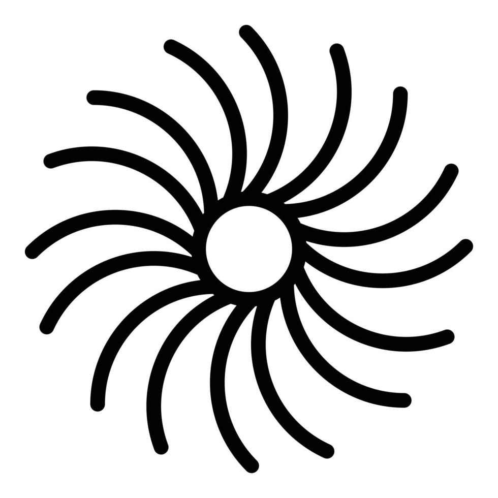 orbital spiraal icoon, schets stijl vector