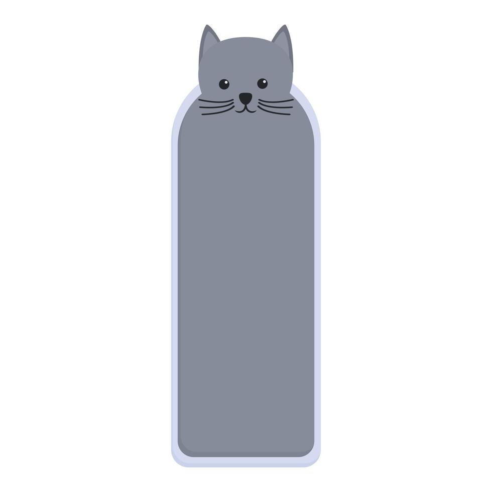 bladwijzer met een grijs kat icoon, tekenfilm stijl vector
