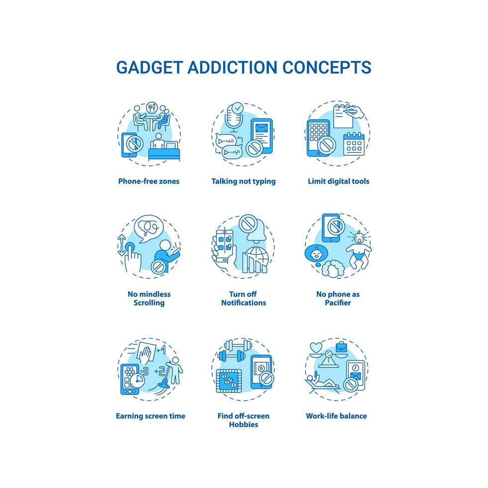 gadget toevoeging concept set vector