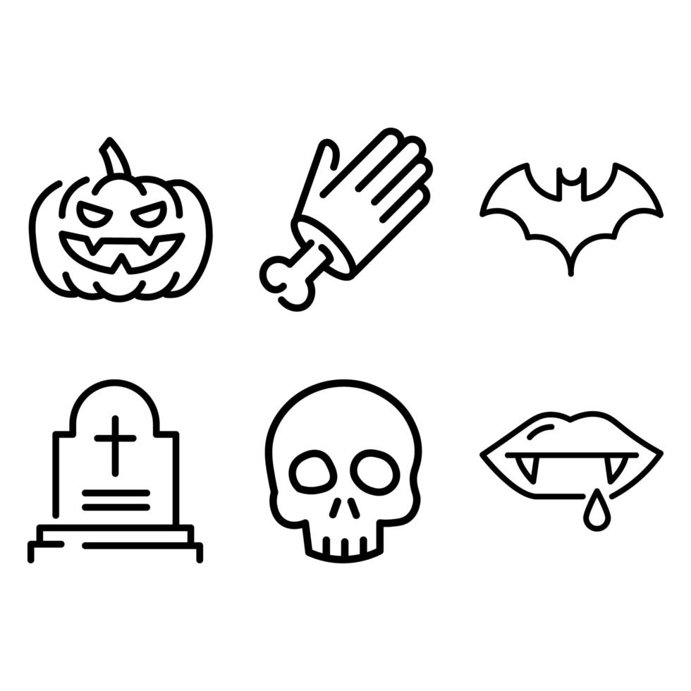 Halloween pictogramserie vector