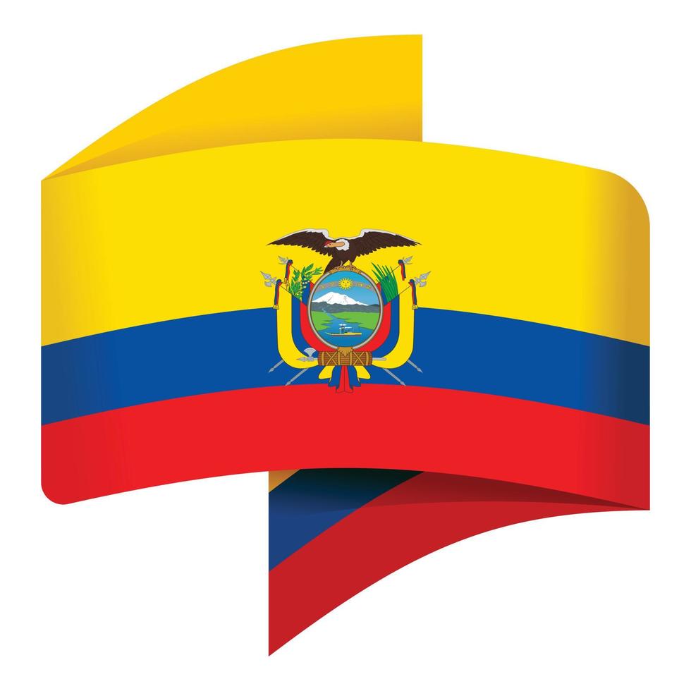 nationaal Ecuador icoon tekenfilm vector. reizen cultuur vector