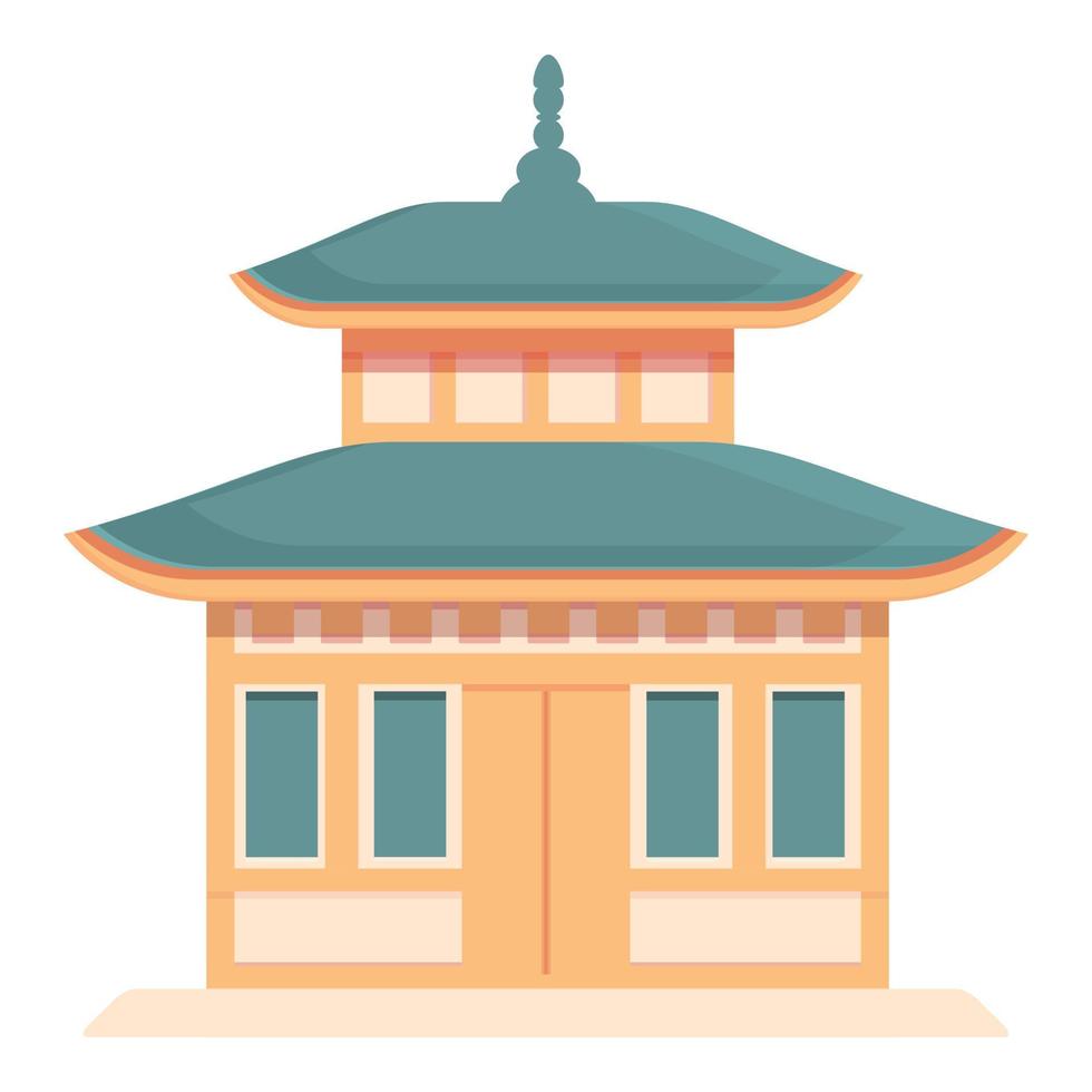 Japan huis icoon tekenfilm vector. Chinese gebouw vector