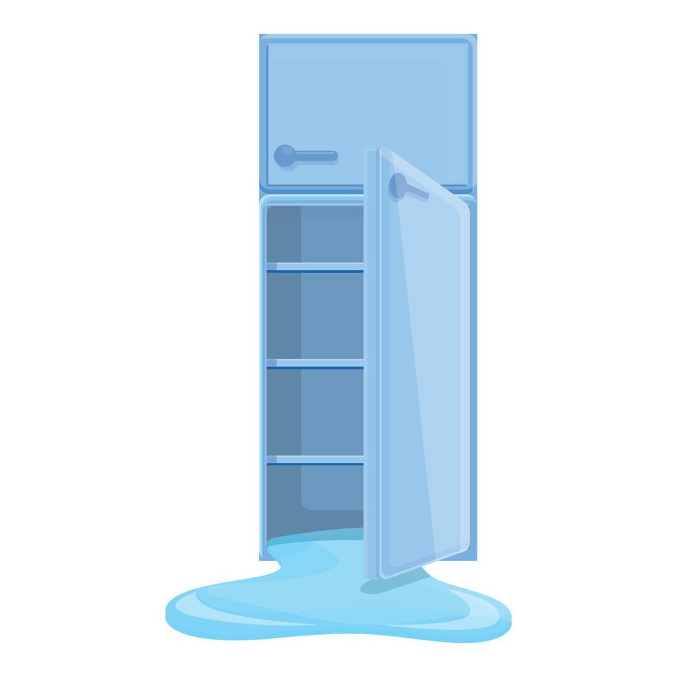 elektrisch koelkast reparatie icoon, tekenfilm stijl vector