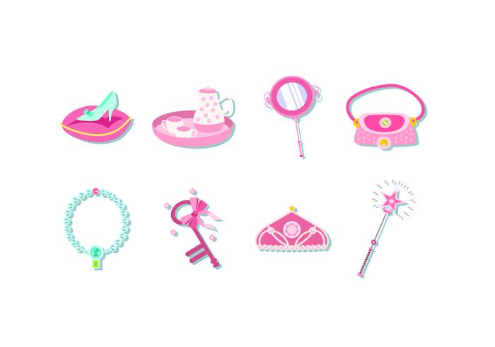 Pink Princess Element Gratis Vector