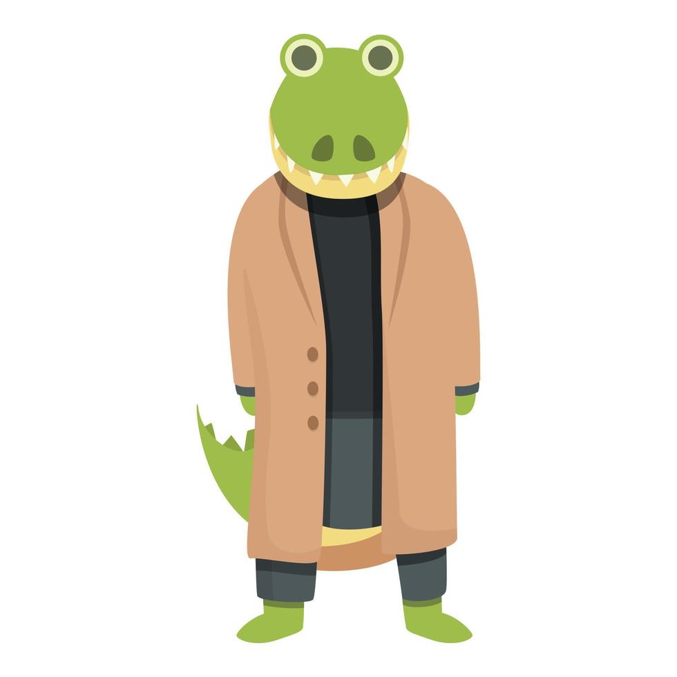 geheim middel alligator icoon tekenfilm vector. schattig krokodil vector