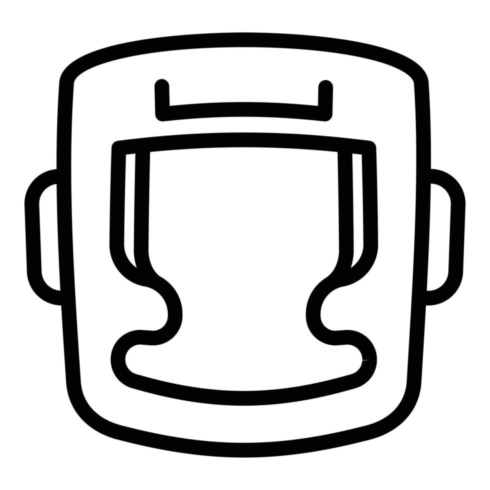 boksen helm icoon, schets stijl vector