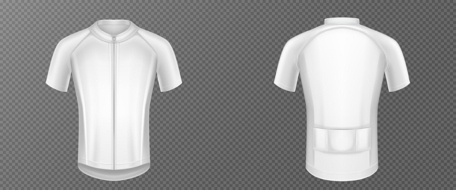 wielersport Jersey, wit fiets t-shirt vector mockup