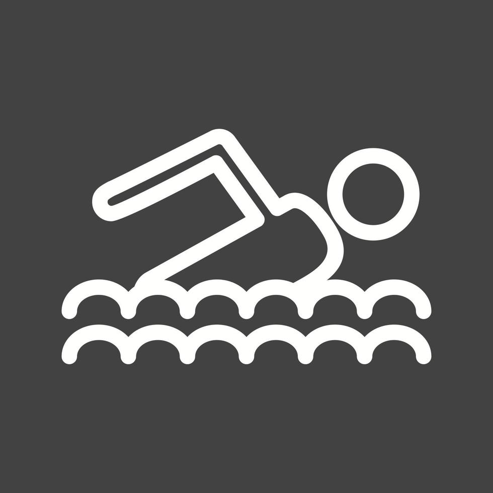 zwemmen lijn omgekeerd icoon vector