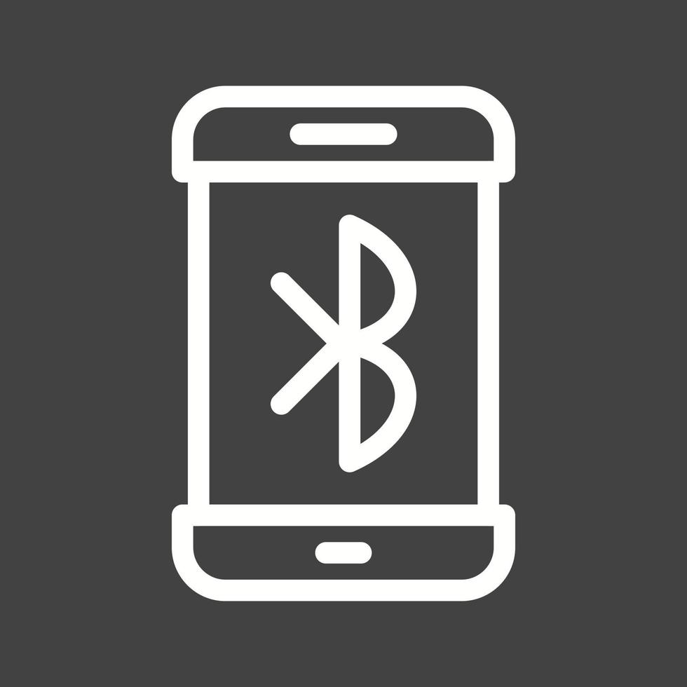Bluetooth connectiviteit lijn omgekeerd icoon vector