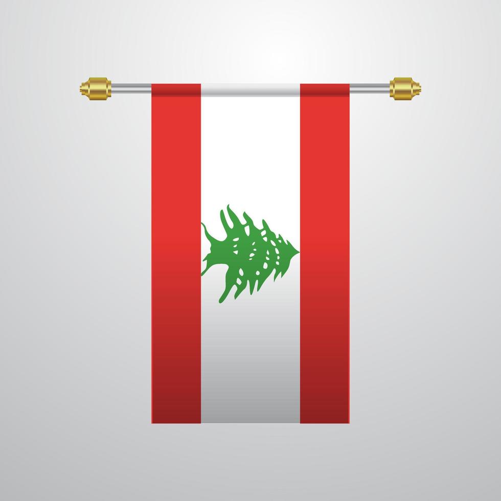 Libanon hangende vlag vector