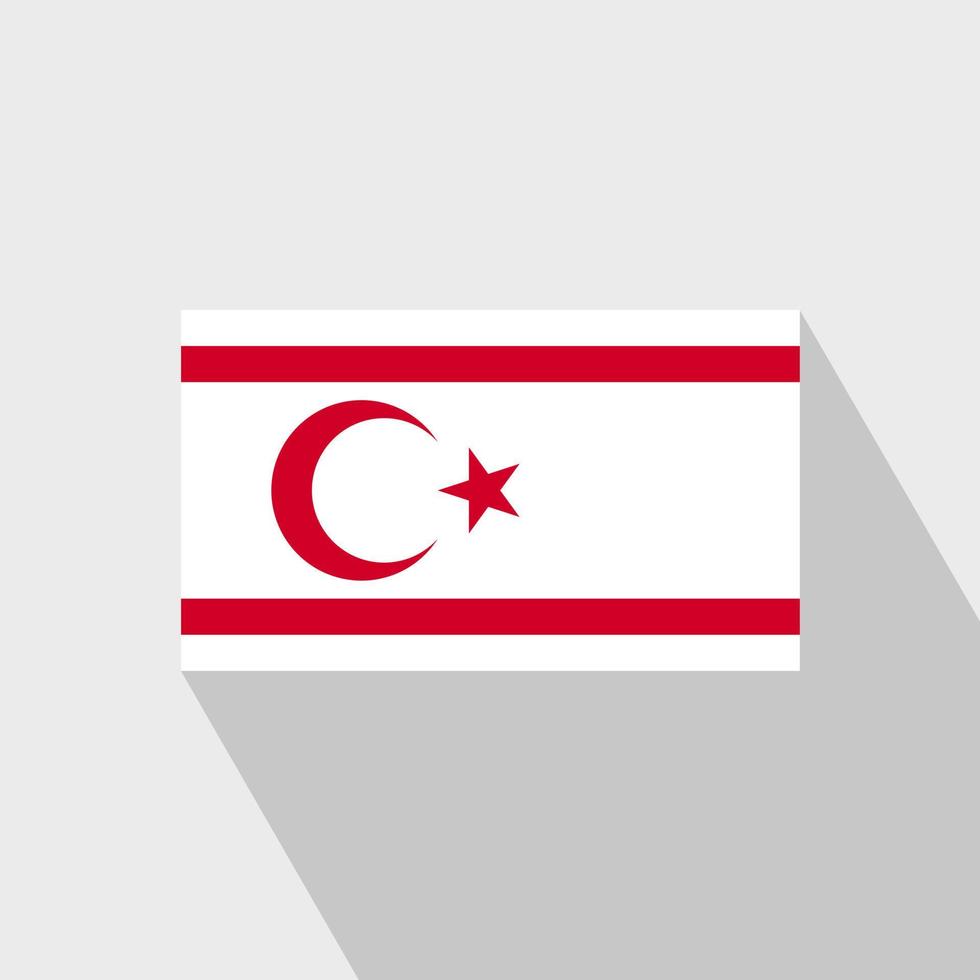 noordelijk Cyprus vlag lang schaduw ontwerp vector