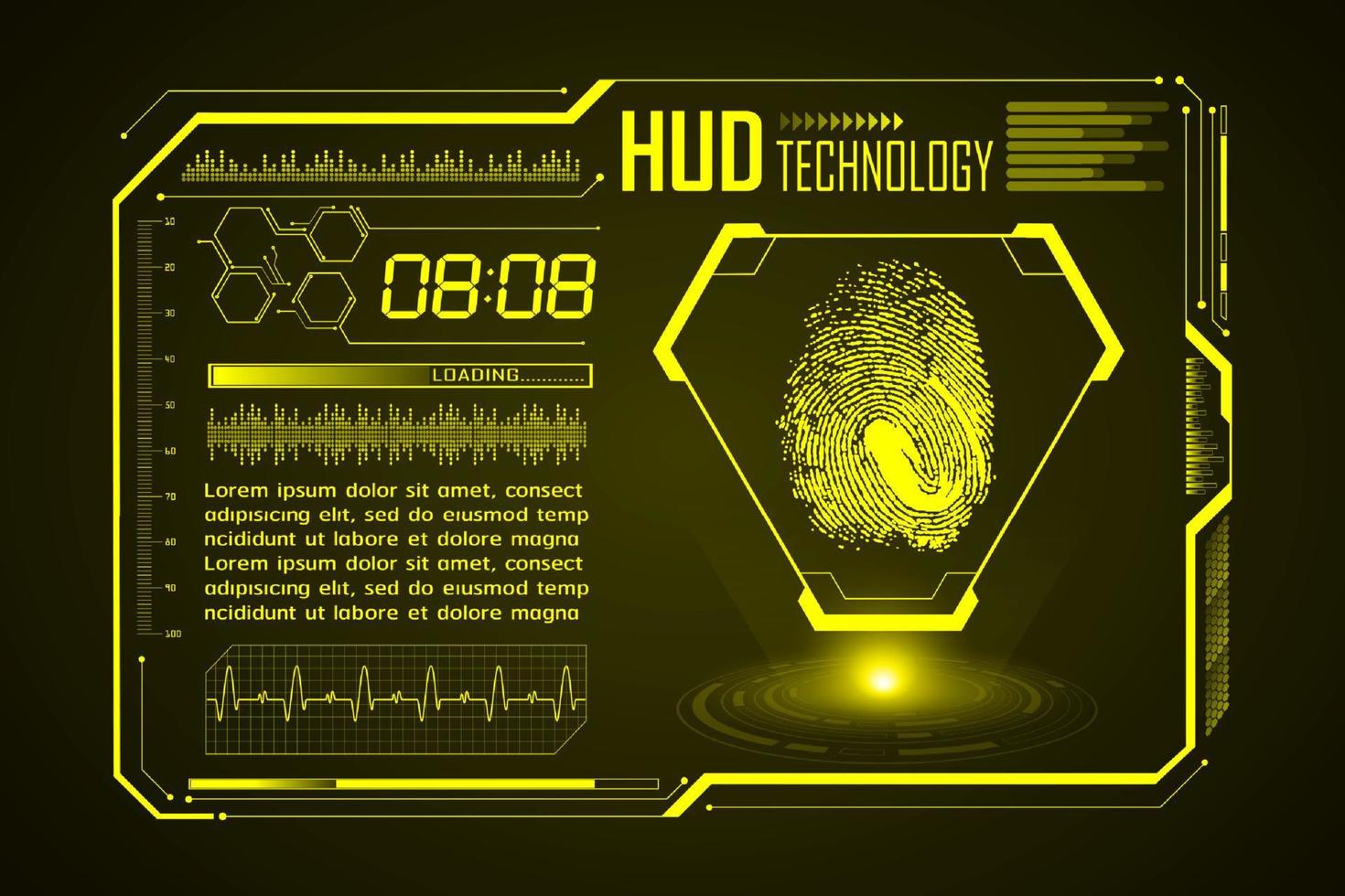 modern hud technologie scherm achtergrond vector