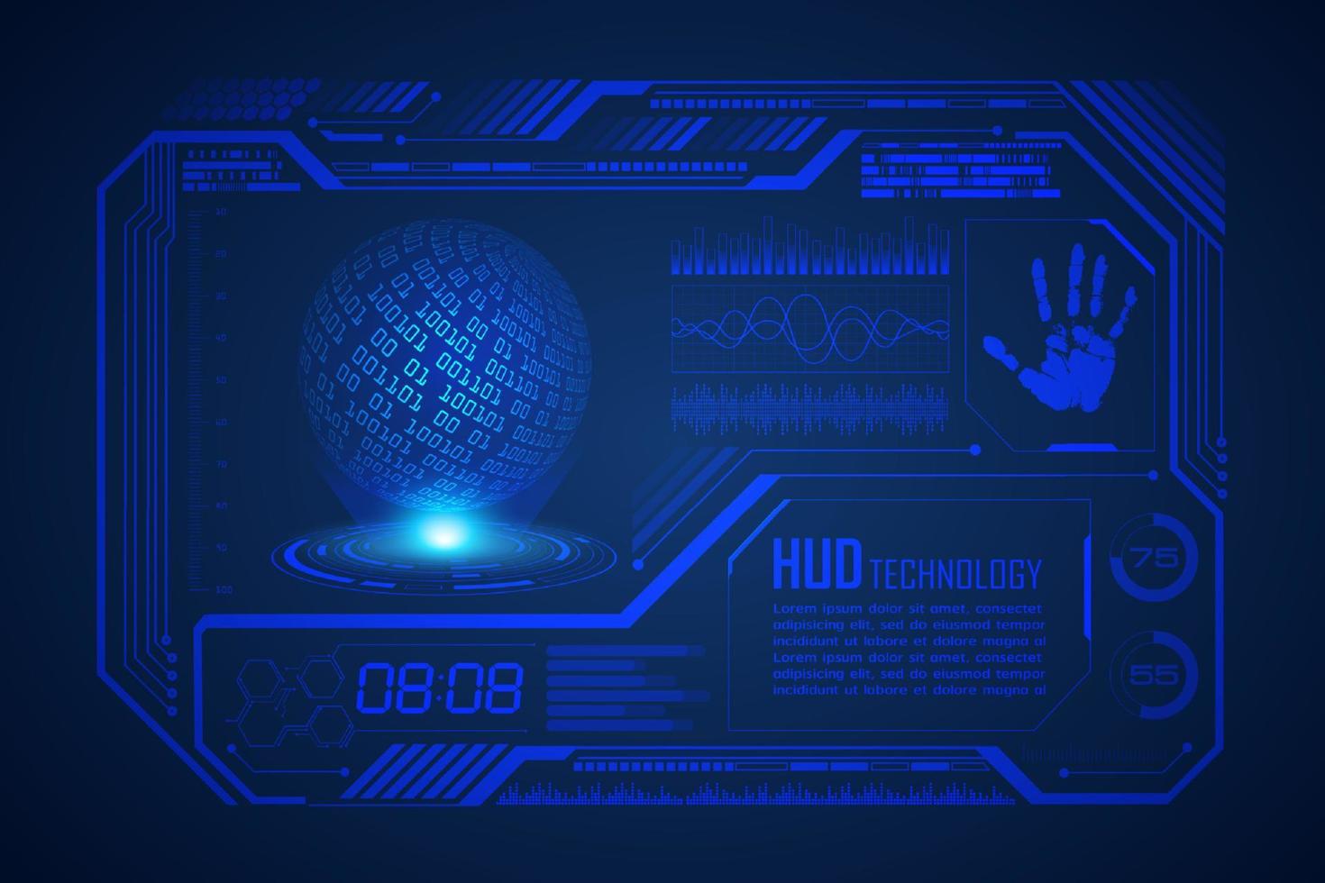 modern hud technologie scherm achtergrond vector