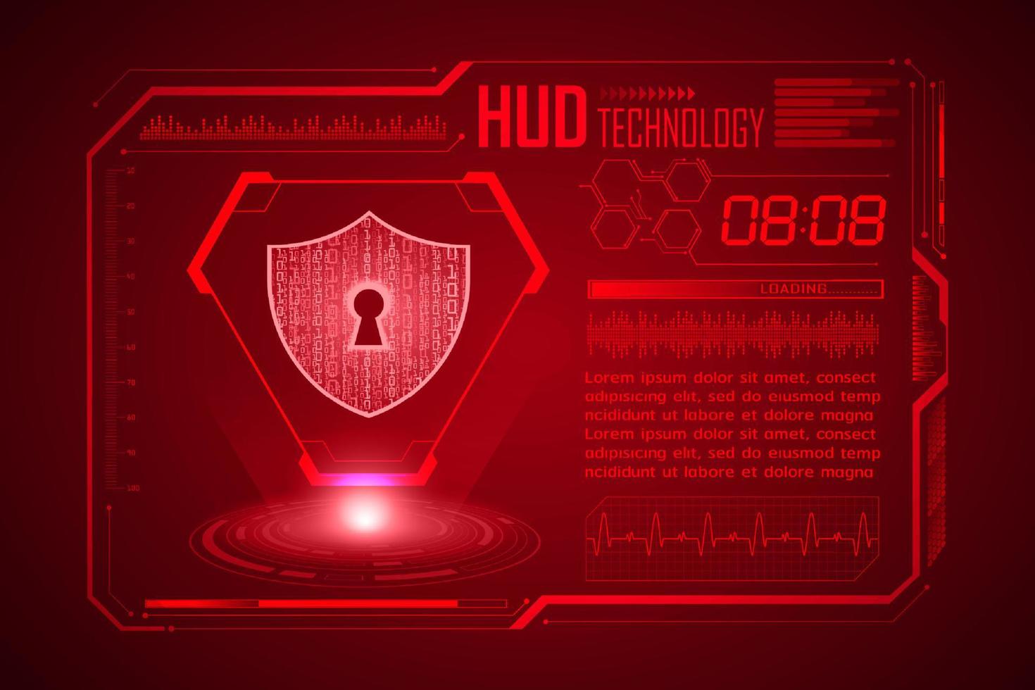 modern hud technologie scherm achtergrond vector