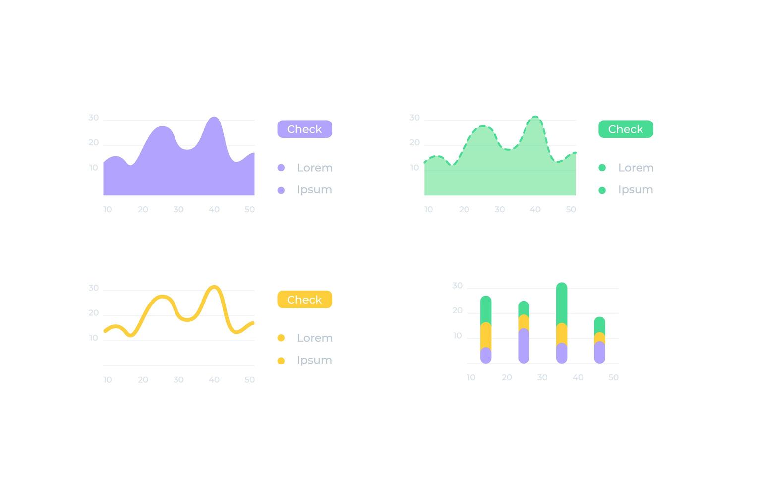 info presentatie ui elementen kit vector