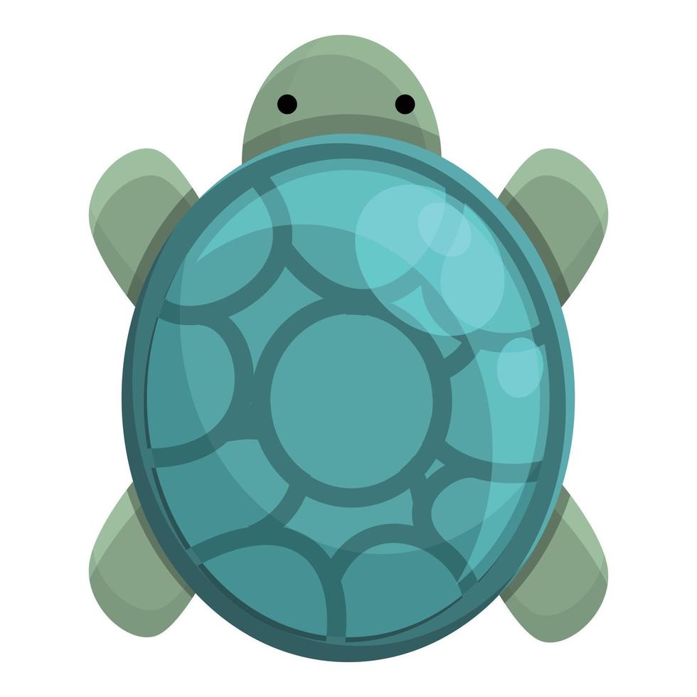 strand schildpad icoon, tekenfilm stijl vector