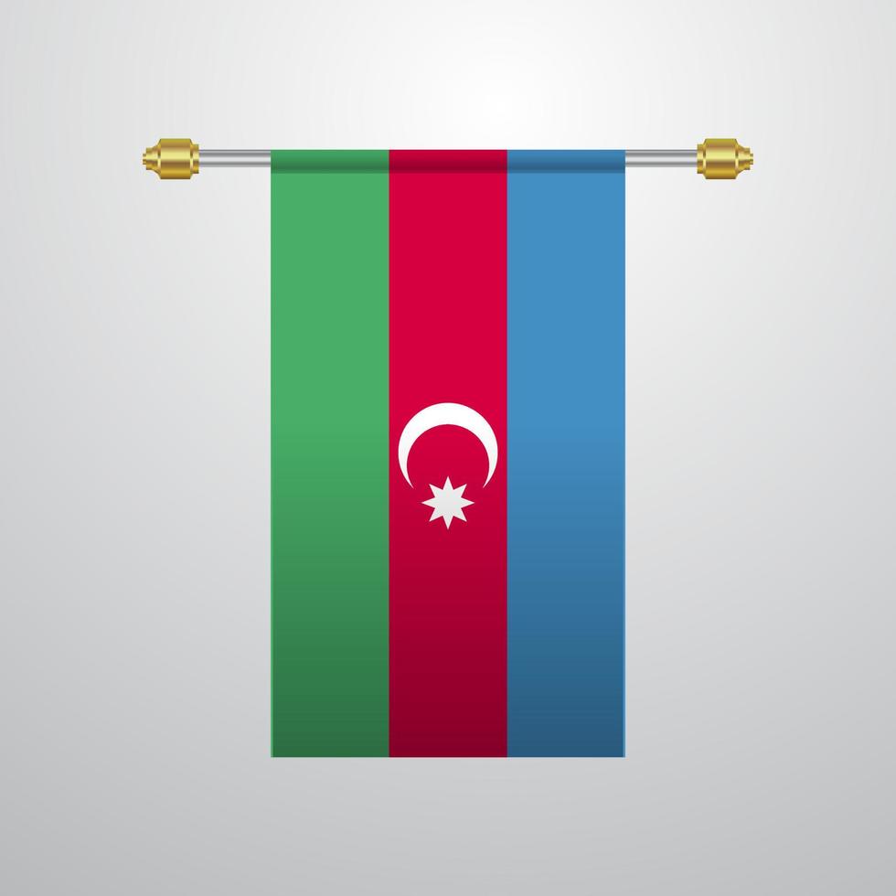 Azerbeidzjan hangende vlag vector