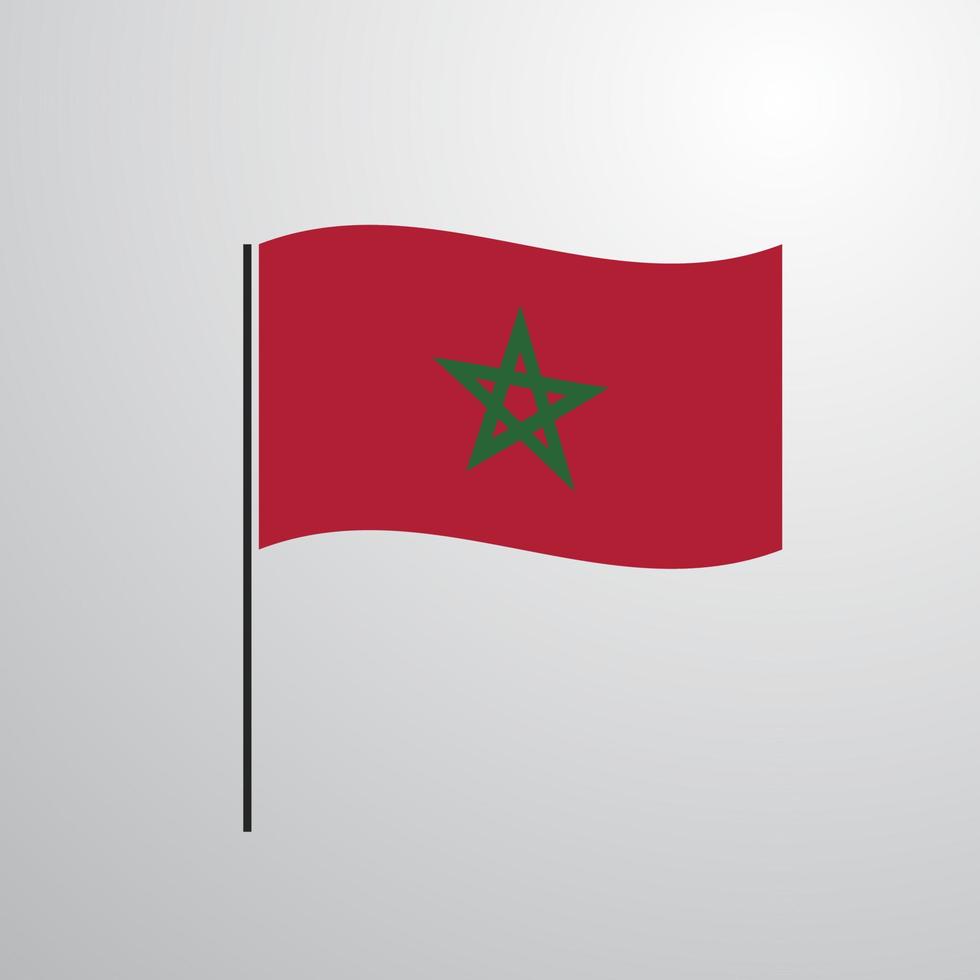 marokko wapperende vlag vector