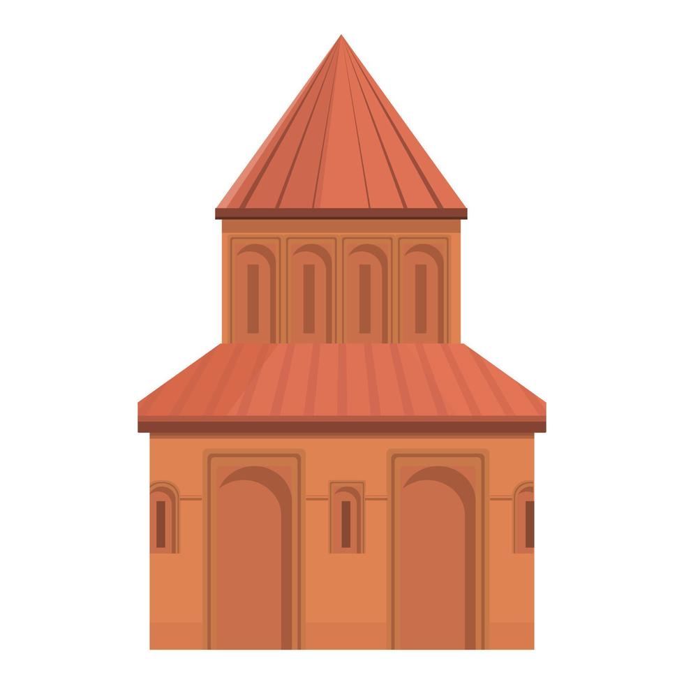 rood Armenië kerk icoon tekenfilm vector. klooster kaart vector