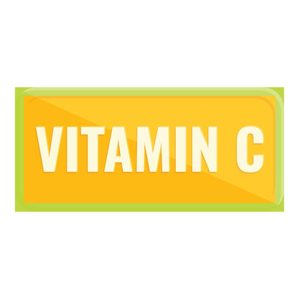 vitamine c voedingsstof icoon, tekenfilm stijl vector