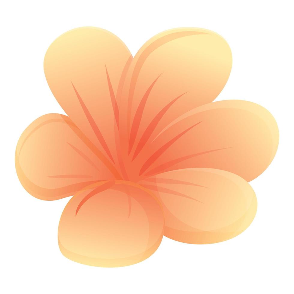 plumeria tuin icoon, tekenfilm stijl vector