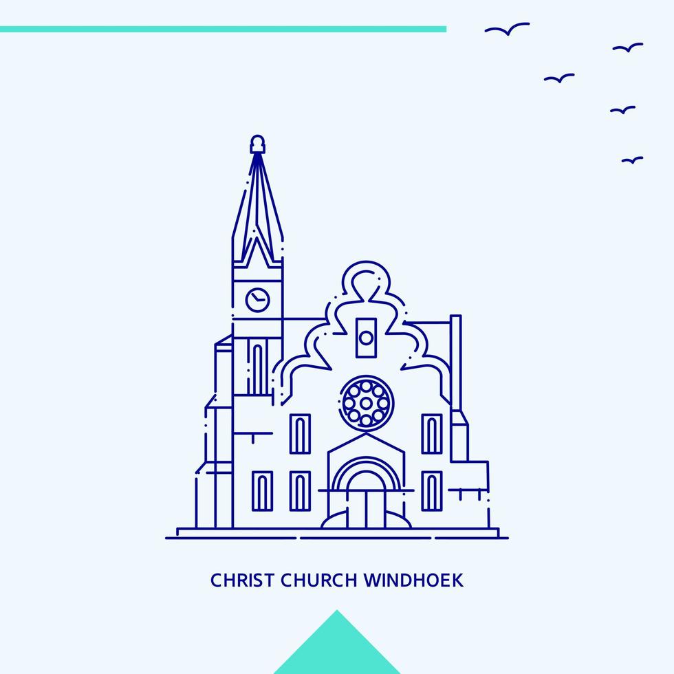 Christus kerk windhoek horizon vector illustratie