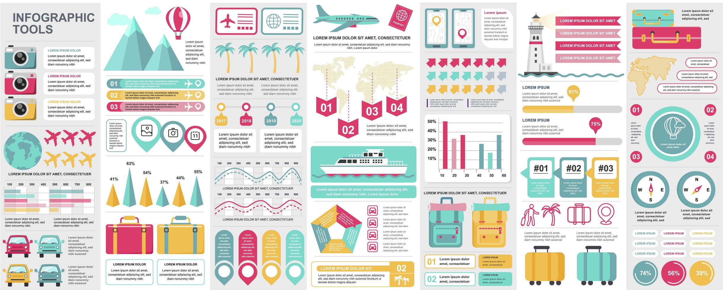 infographic, ui, ux, kit-elementenbundel vector