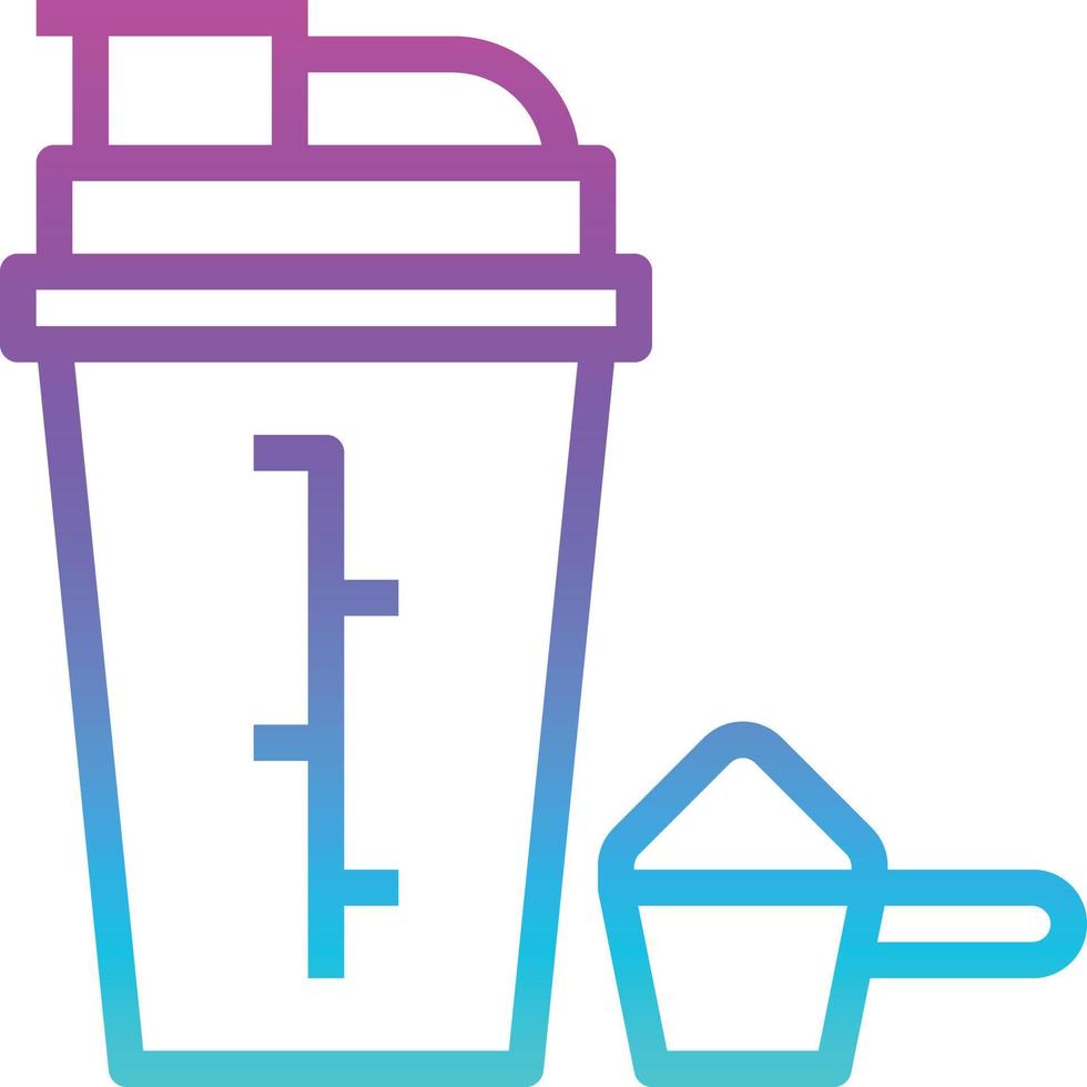 shaker fles eetpatroon voeding protien - helling icoon vector