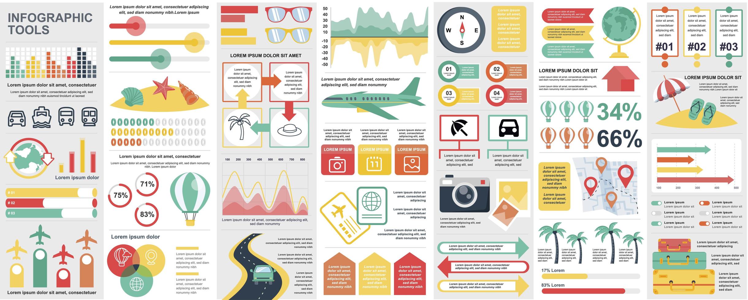 infographic, ui, ux, kit-elementenbundel vector