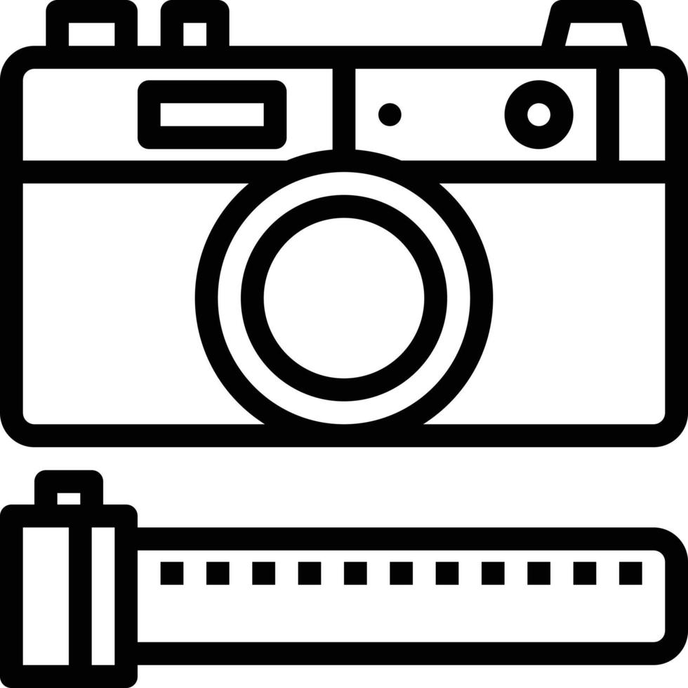 camera foto film afbeelding creatief - schets icoon vector