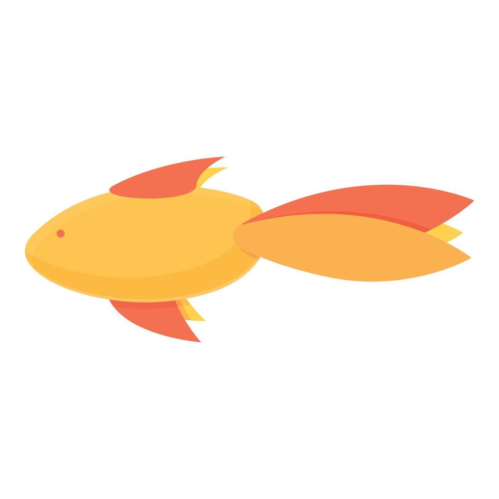 goud Speel vis icoon tekenfilm vector. kat Speel vector