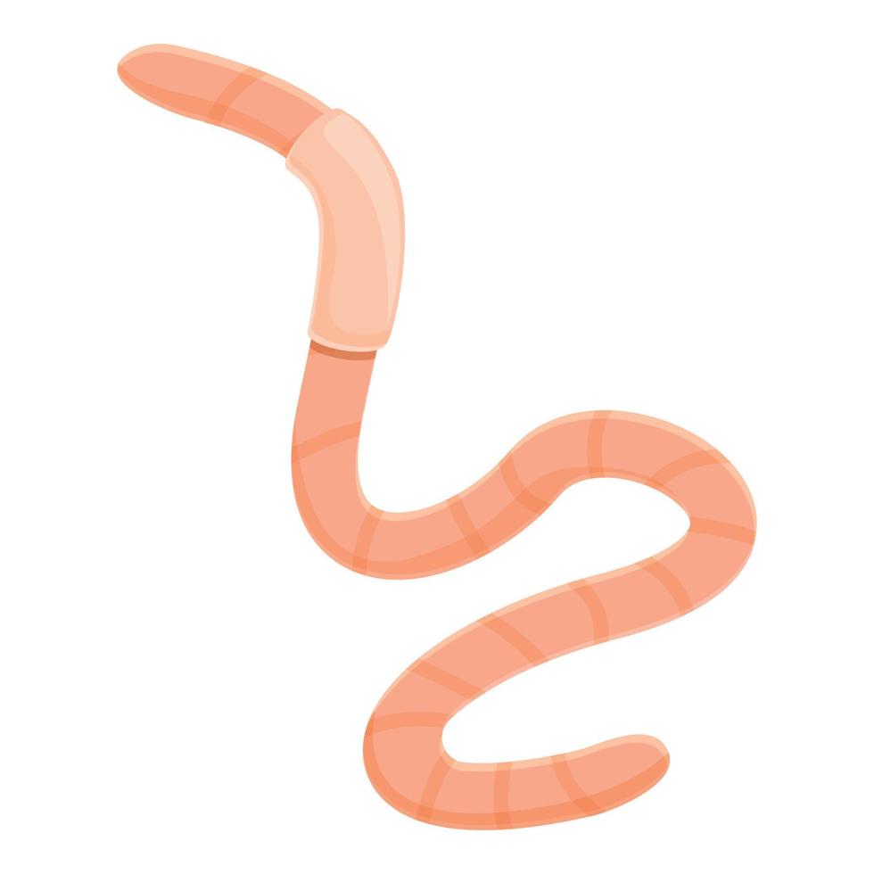 aarde worm icoon tekenfilm vector. rood mascotte vector