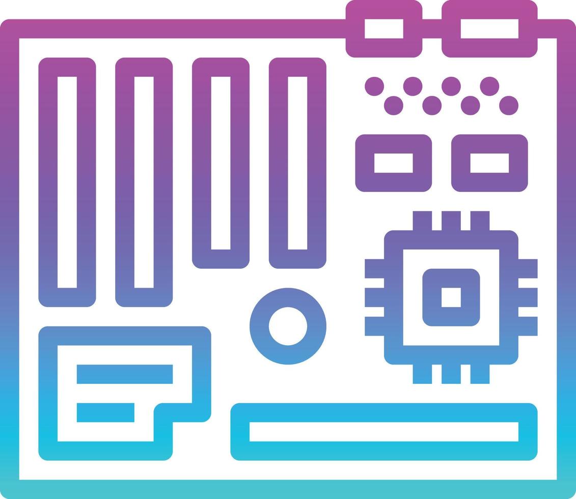 moederbord CPU slots computer medeplichtig - helling icoon vector