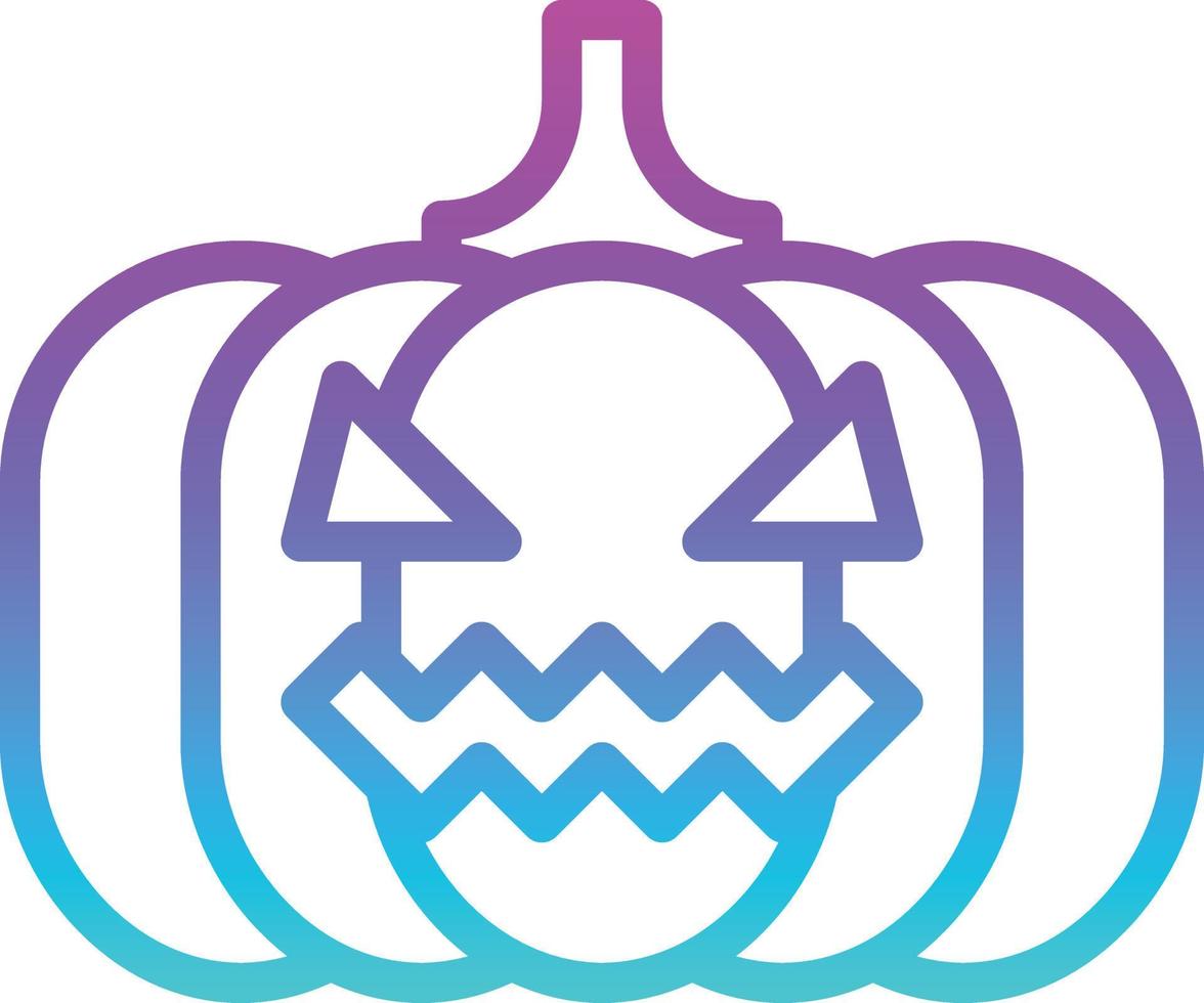 pompoen hoofd verlichting decoratie halloween - helling icoon vector